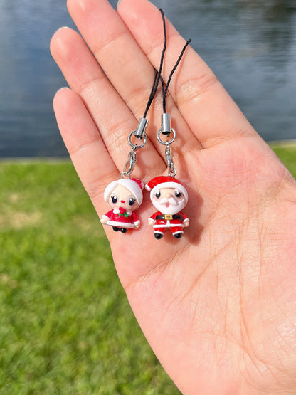 Santa & Mrs. Claus Polymer Clay Charms (2 styles available)