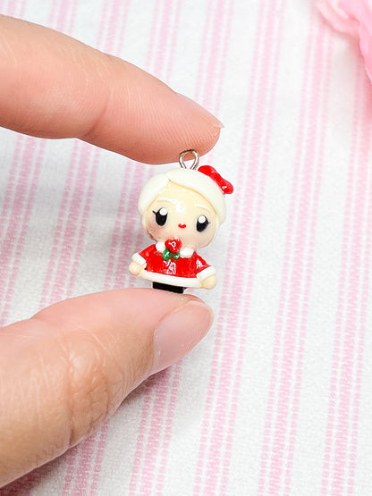 Santa & Mrs. Claus Polymer Clay Charms (2 styles available)