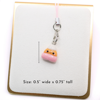 Pink Candycorn Clay Charm