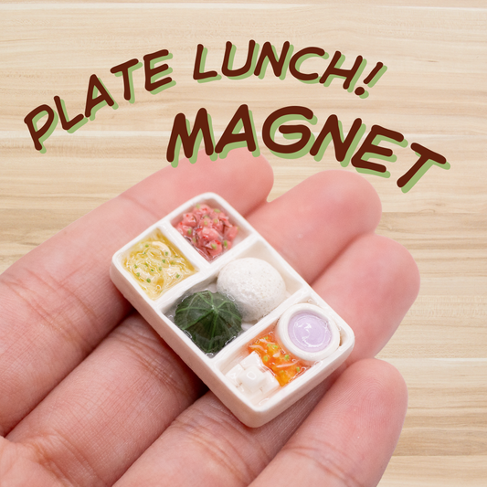 Hawaiian Plate Lunch Clay Magnet