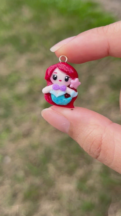 Mermaid Polymer Clay Charm (4 styles available)