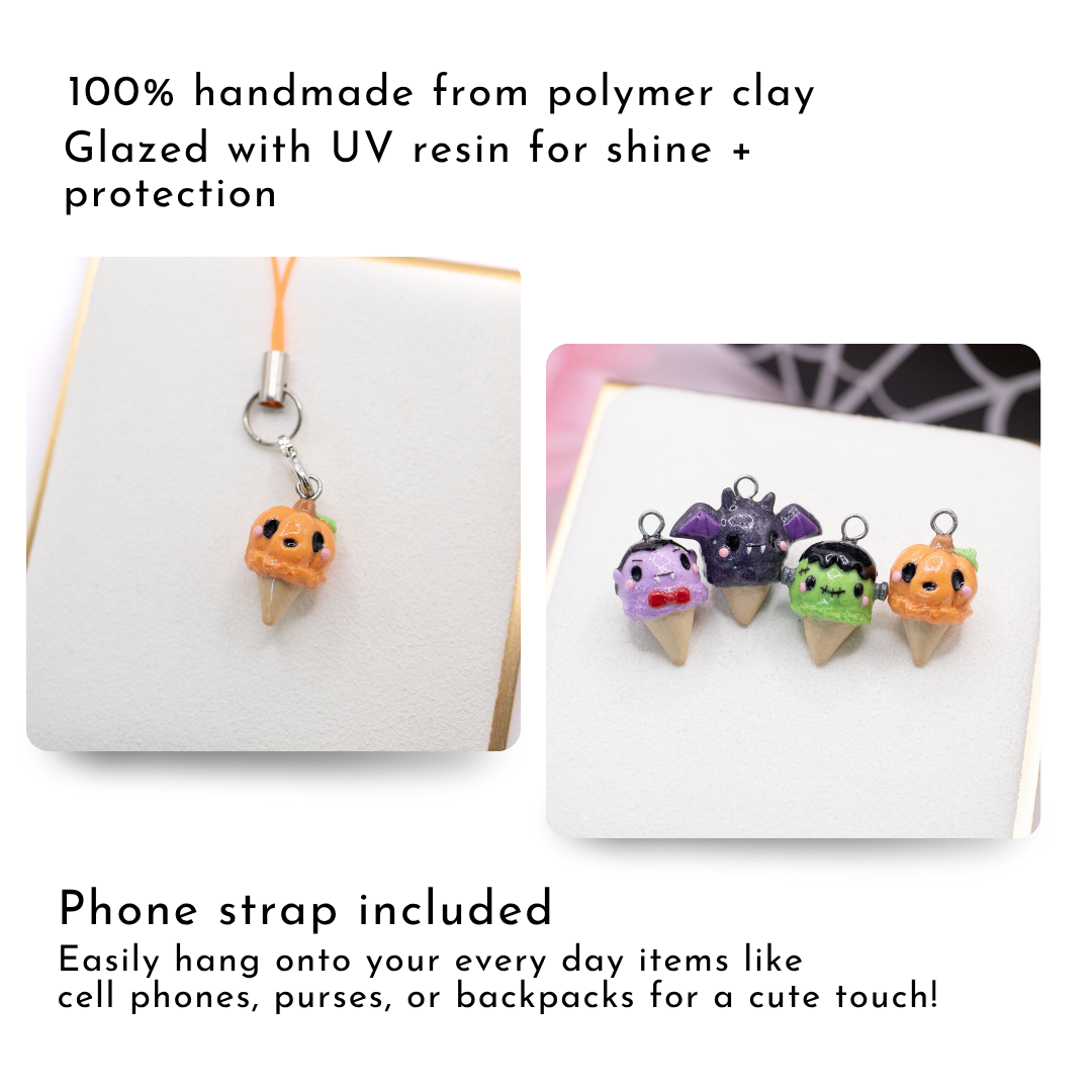 Pumpkin Ice Cream Clay Charm