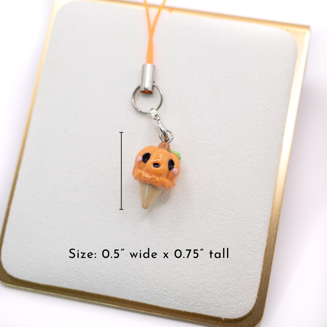 Pumpkin Ice Cream Clay Charm