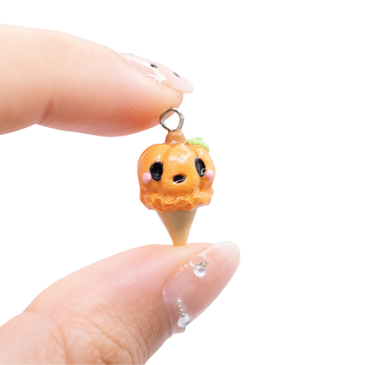 Pumpkin Ice Cream Clay Charm