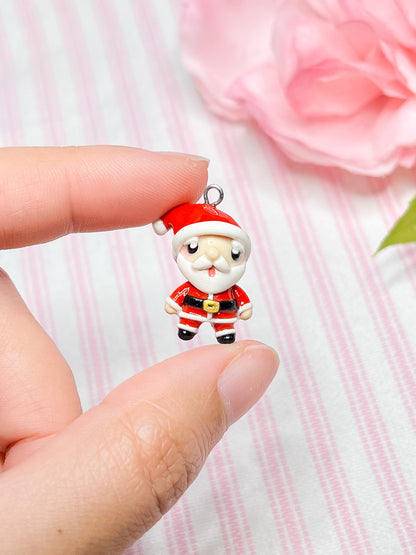 Santa & Mrs. Claus Polymer Clay Charms (2 styles available)