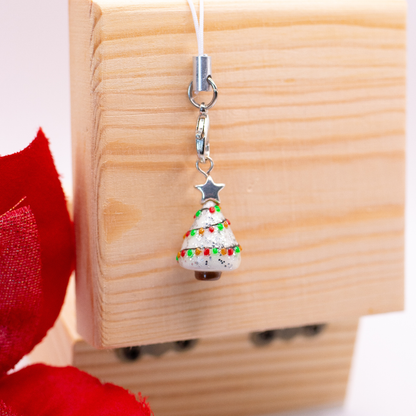 Silver Christmas Tree Clay Charm | Stitch Marker