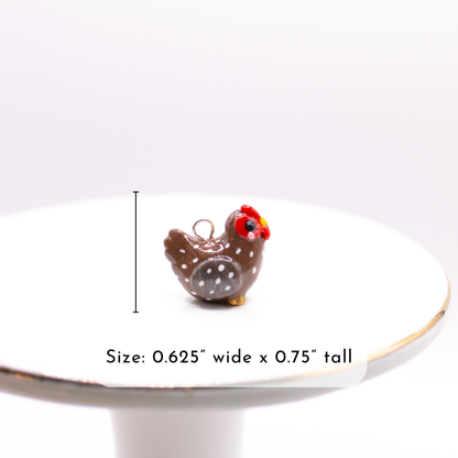Speckled Hen Clay Charm