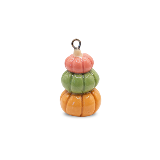 Pumpkin Stack Clay Charm