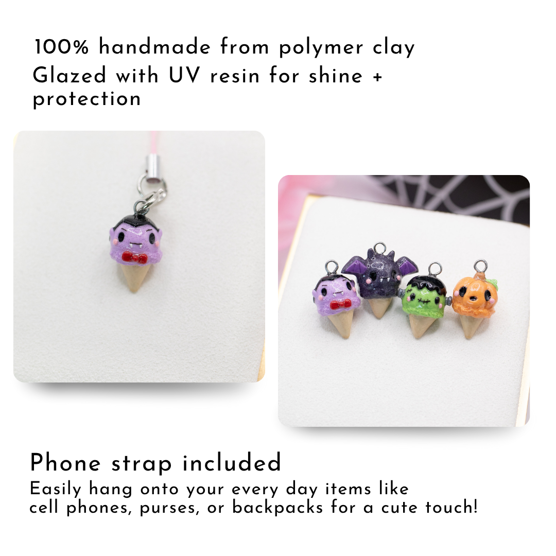 Vampire Ice Cream Clay Charm