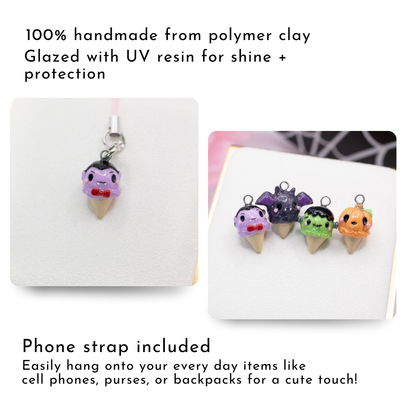 Vampire Ice Cream Clay Charm
