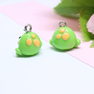 Green Frog Polymer Clay Charm (2 Styles Available)