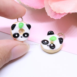 Panda Donut Polymer Clay Charm