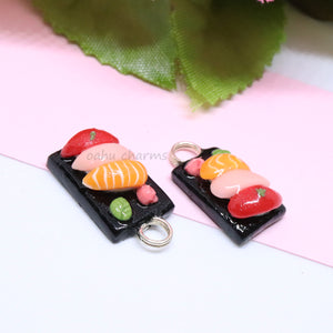 Sushi Platter 3 Piece Polymer Clay Charm