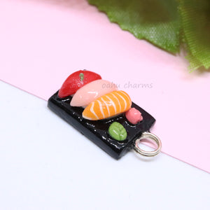 Sushi Platter 3 Piece Polymer Clay Charm