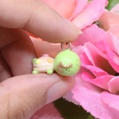 Rainbow Hearts Turtle Polymer Clay Charm