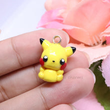 Load image into Gallery viewer, Yellow Electric Mouse Polymer Clay Charm

