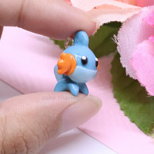 Load image into Gallery viewer, Blue and Orange Amphibian Polymer Clay Charm
