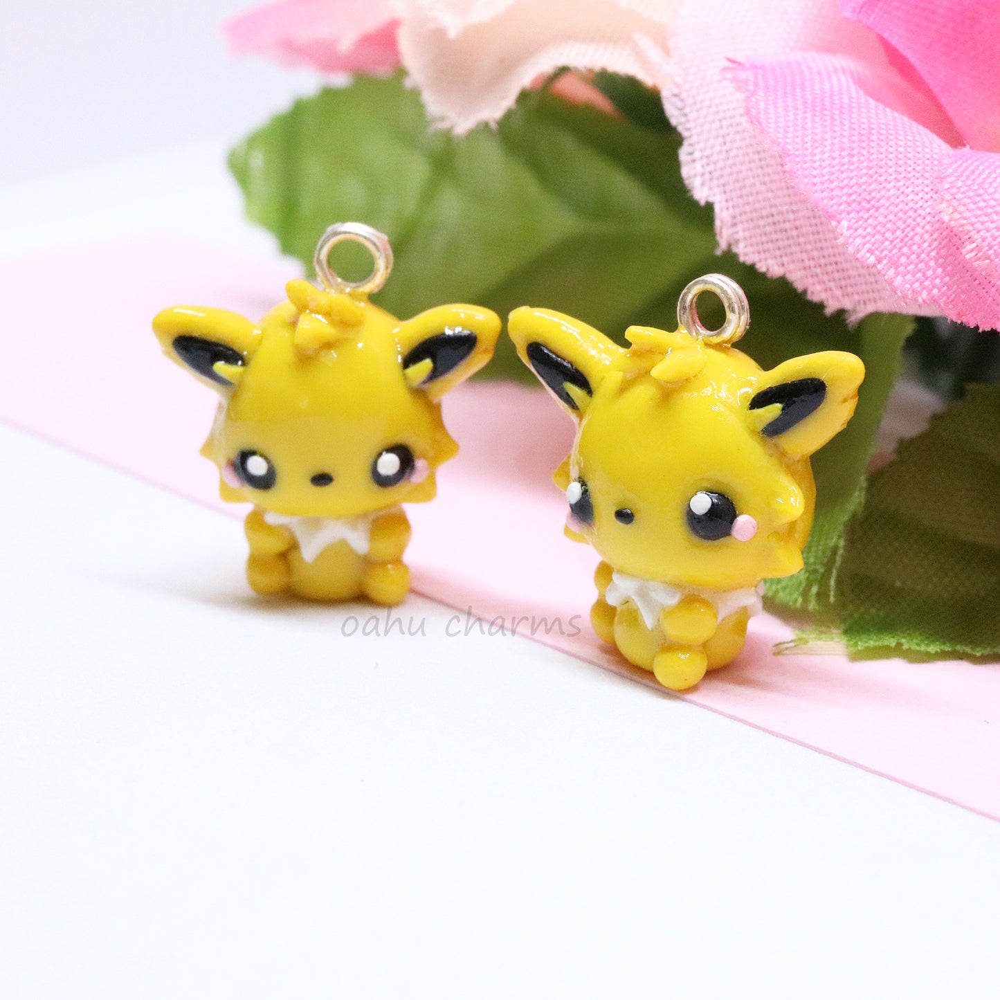 Electric Jolteon Fox Polymer Clay Charm