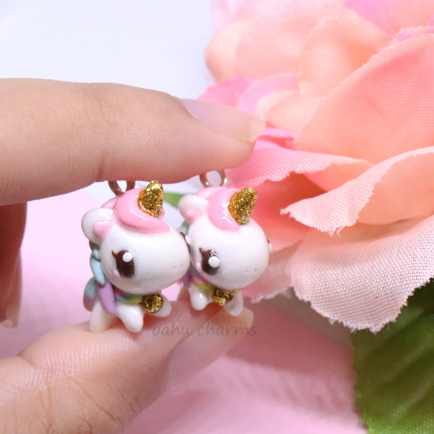 Pastel Unicorn Polymer Clay Charm