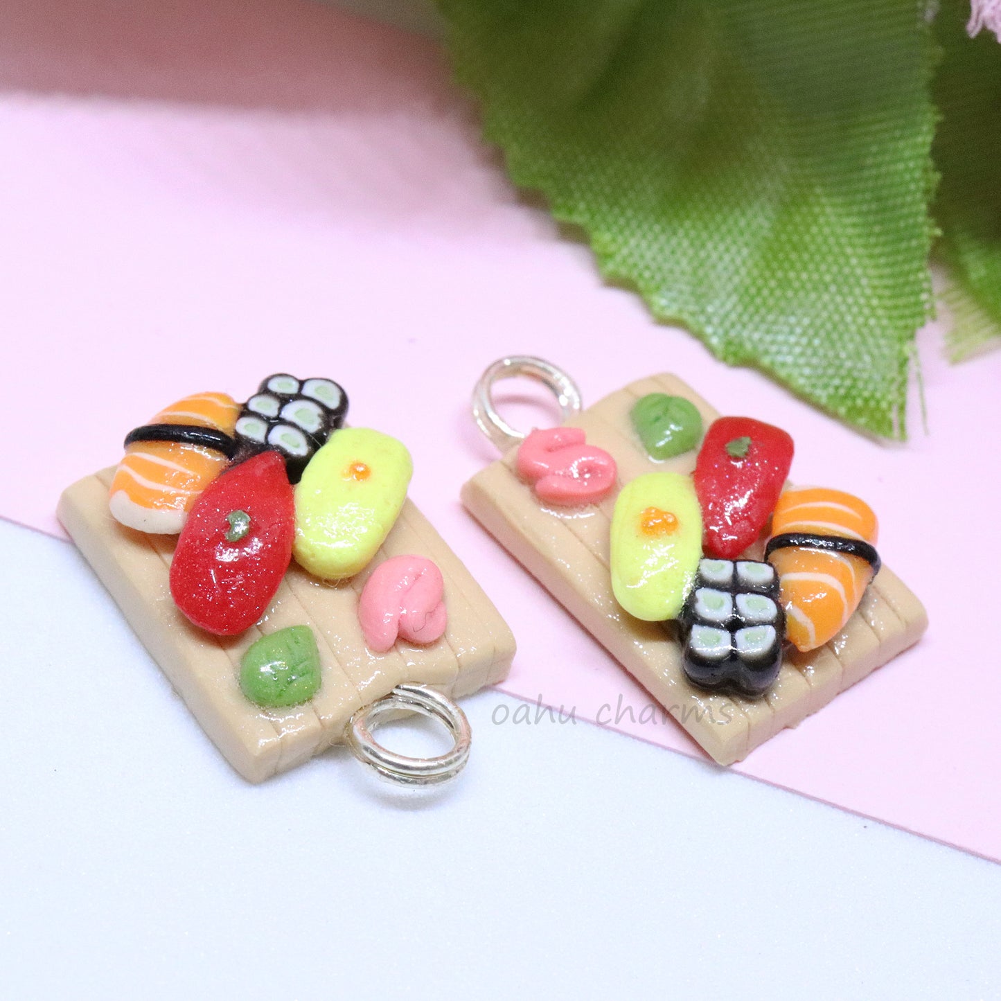 Sushi Platter 4 Piece Polymer Clay Charm