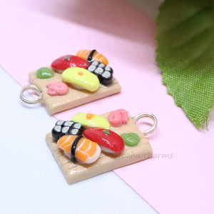 Sushi Platter 4 Piece Polymer Clay Charm