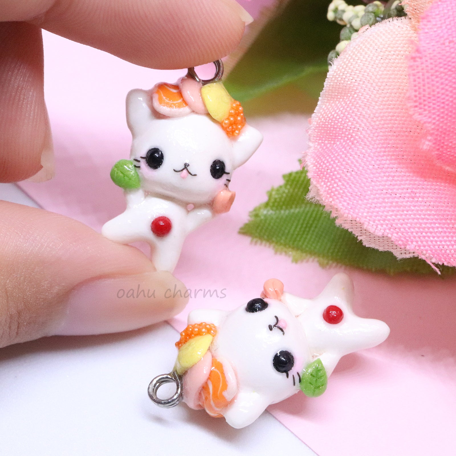 Customized Pet Cat Full Body Polymer Clay Charm – Oahu Charms