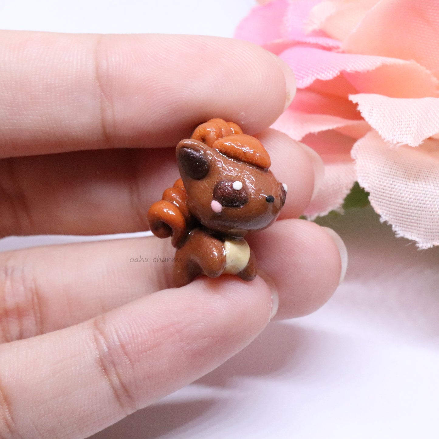 Vulpix Pokemon Polymer Clay Charm