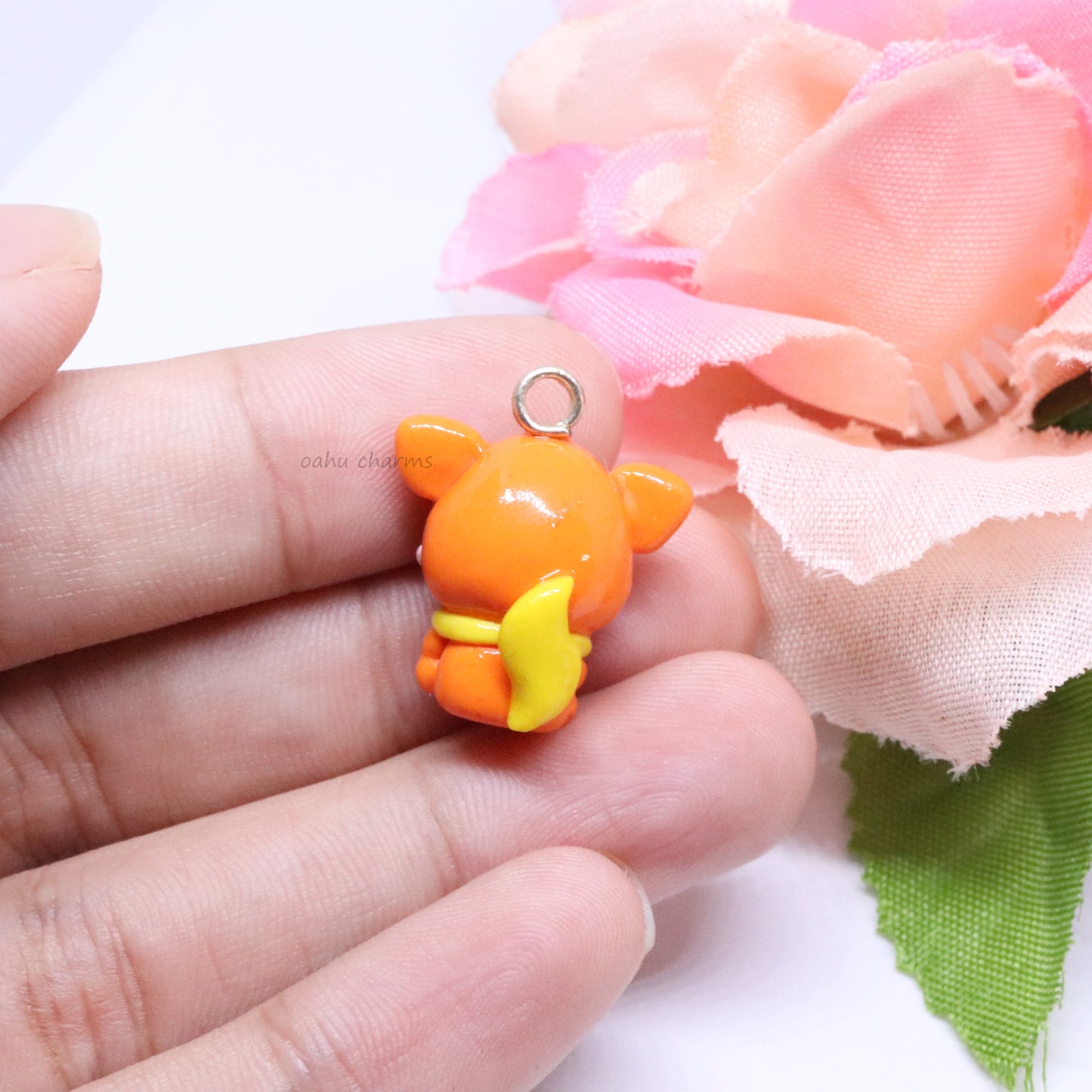 Fire Fox Polymer Clay Charm