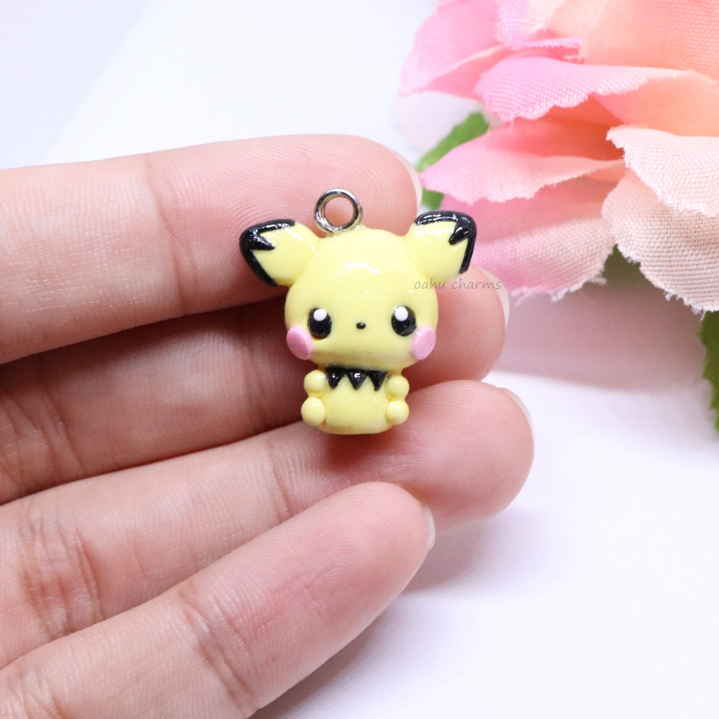 Baby Electric Mouse Polymer Clay Charm