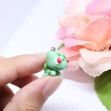 Load image into Gallery viewer, Green Dino Polymer Clay Charm
