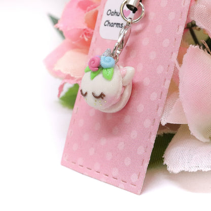 Unicorn Macaron Polymer Clay Charm