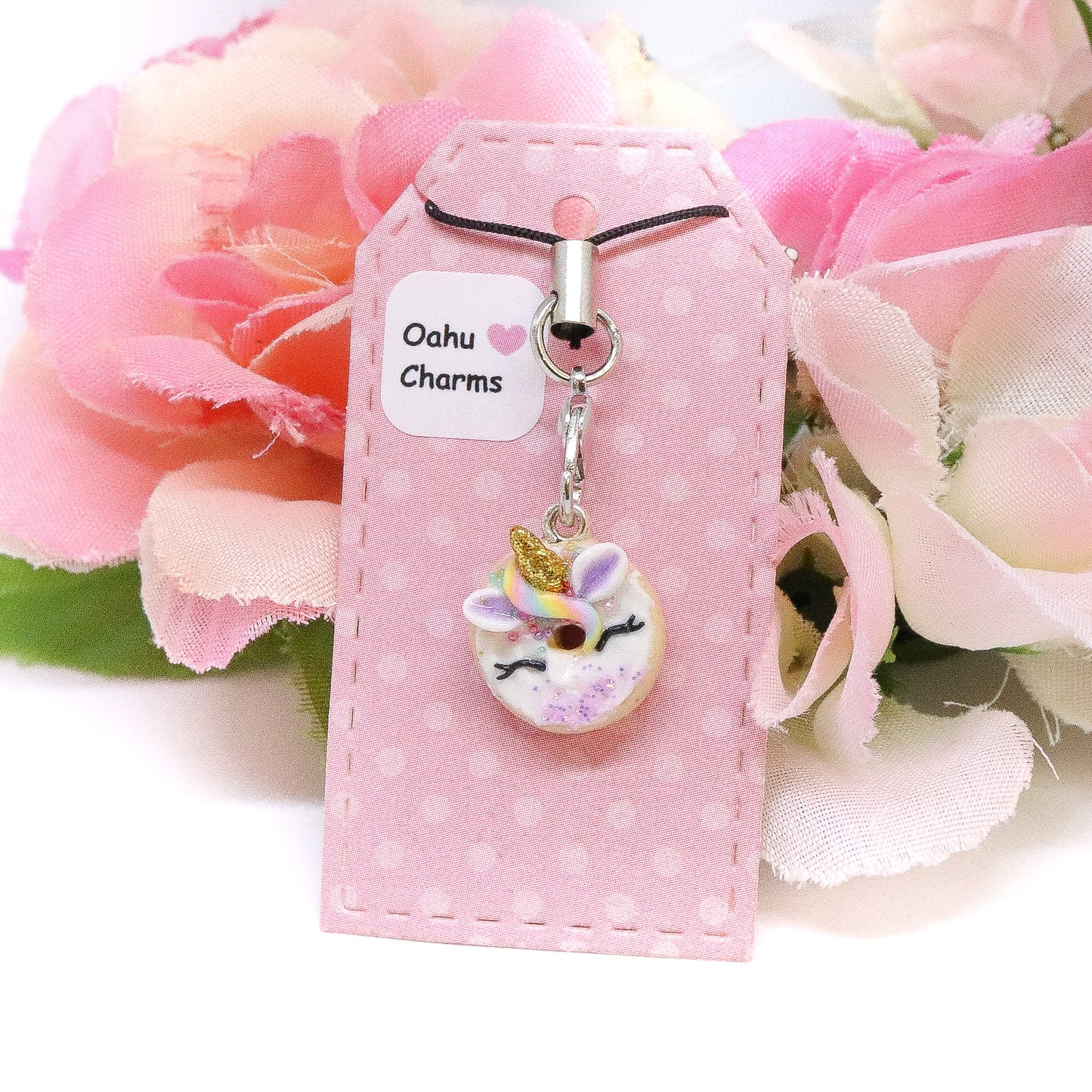 Unicorn Donut Polymer Clay Charm (2 Styles Available)