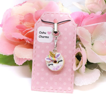 Unicorn Donut Polymer Clay Charm (2 Styles Available)