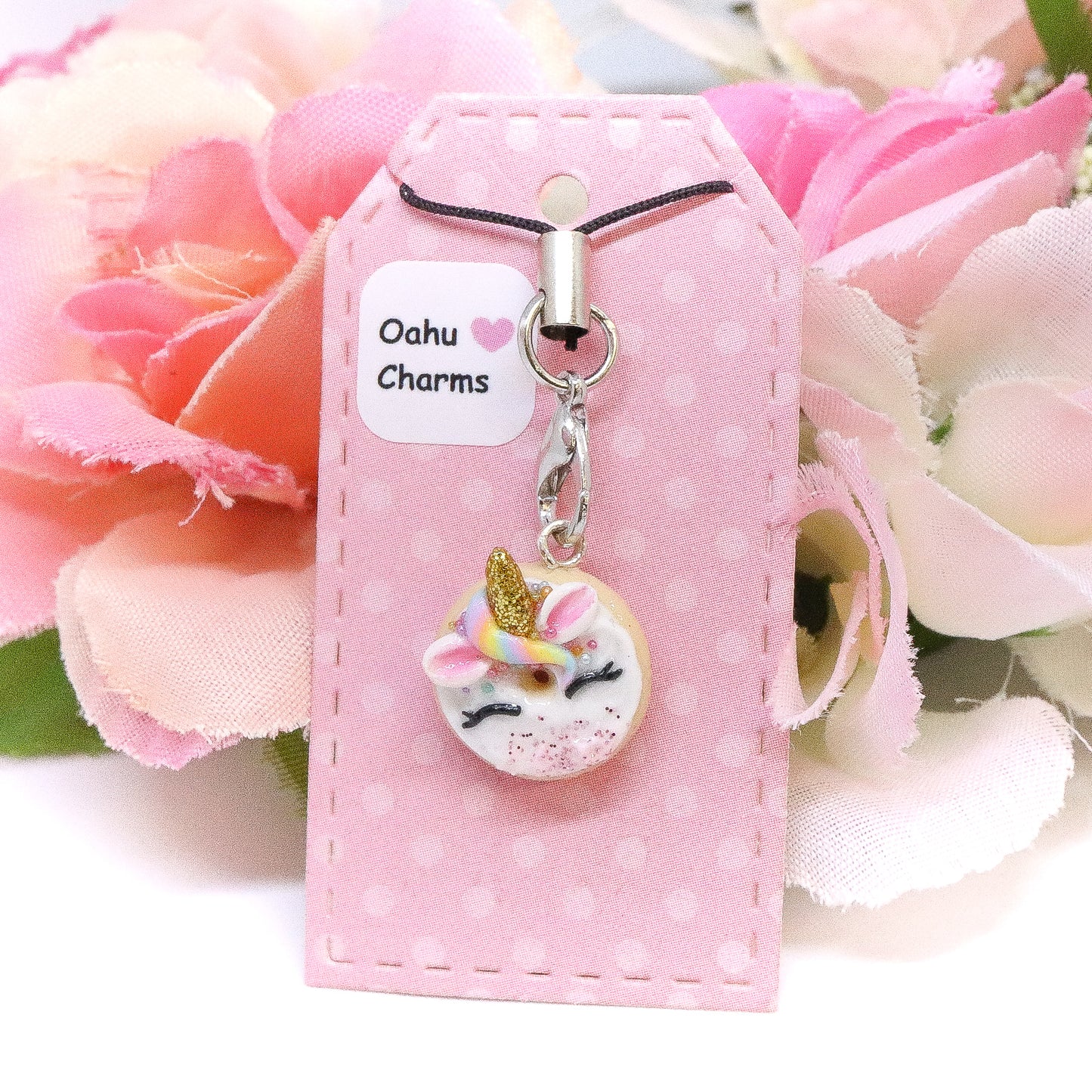 Unicorn Donut Polymer Clay Charm (2 Styles Available)