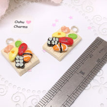 Load image into Gallery viewer, Sushi Platter 4 Piece Polymer Clay Charm
