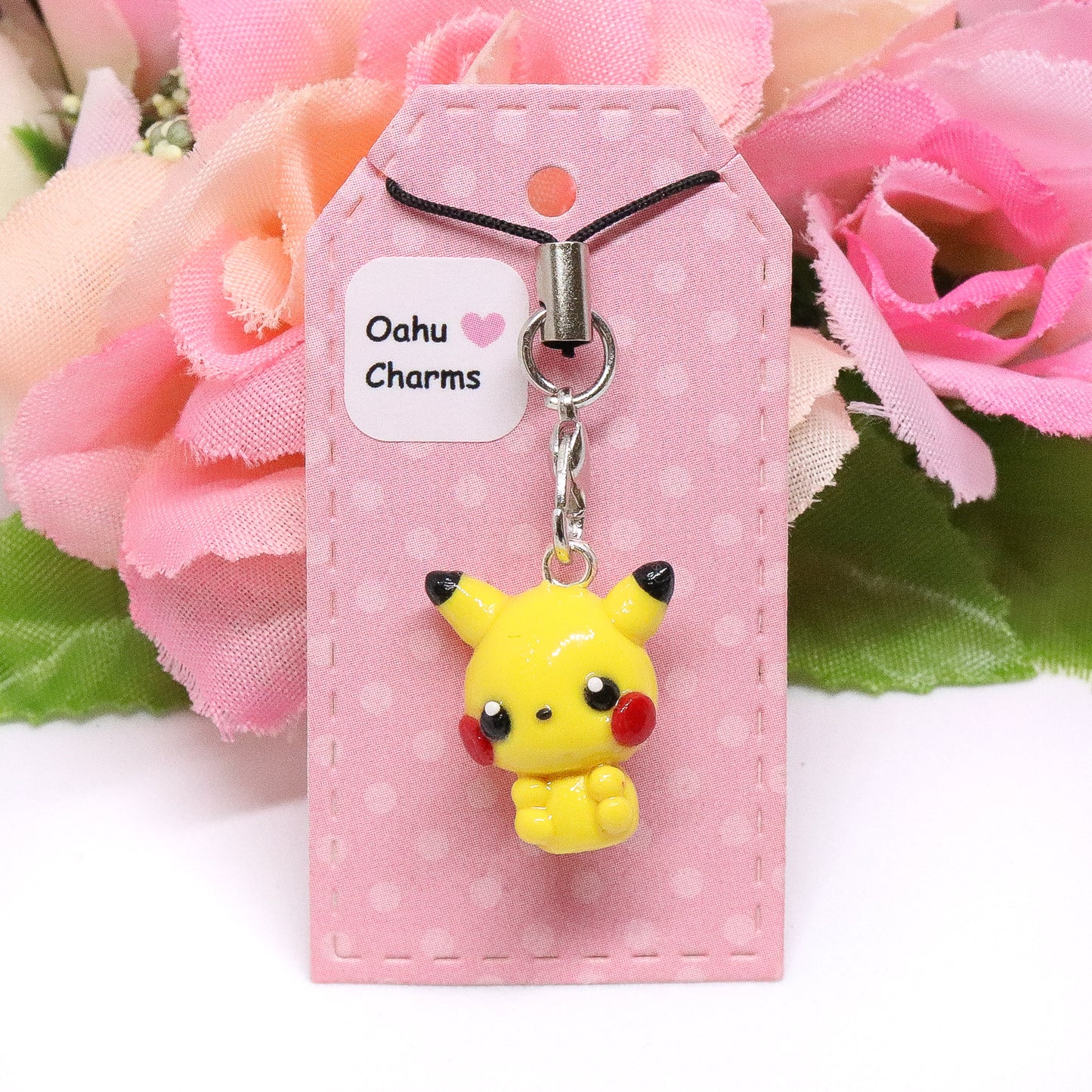 Yellow Electric Mouse Polymer Clay Charm