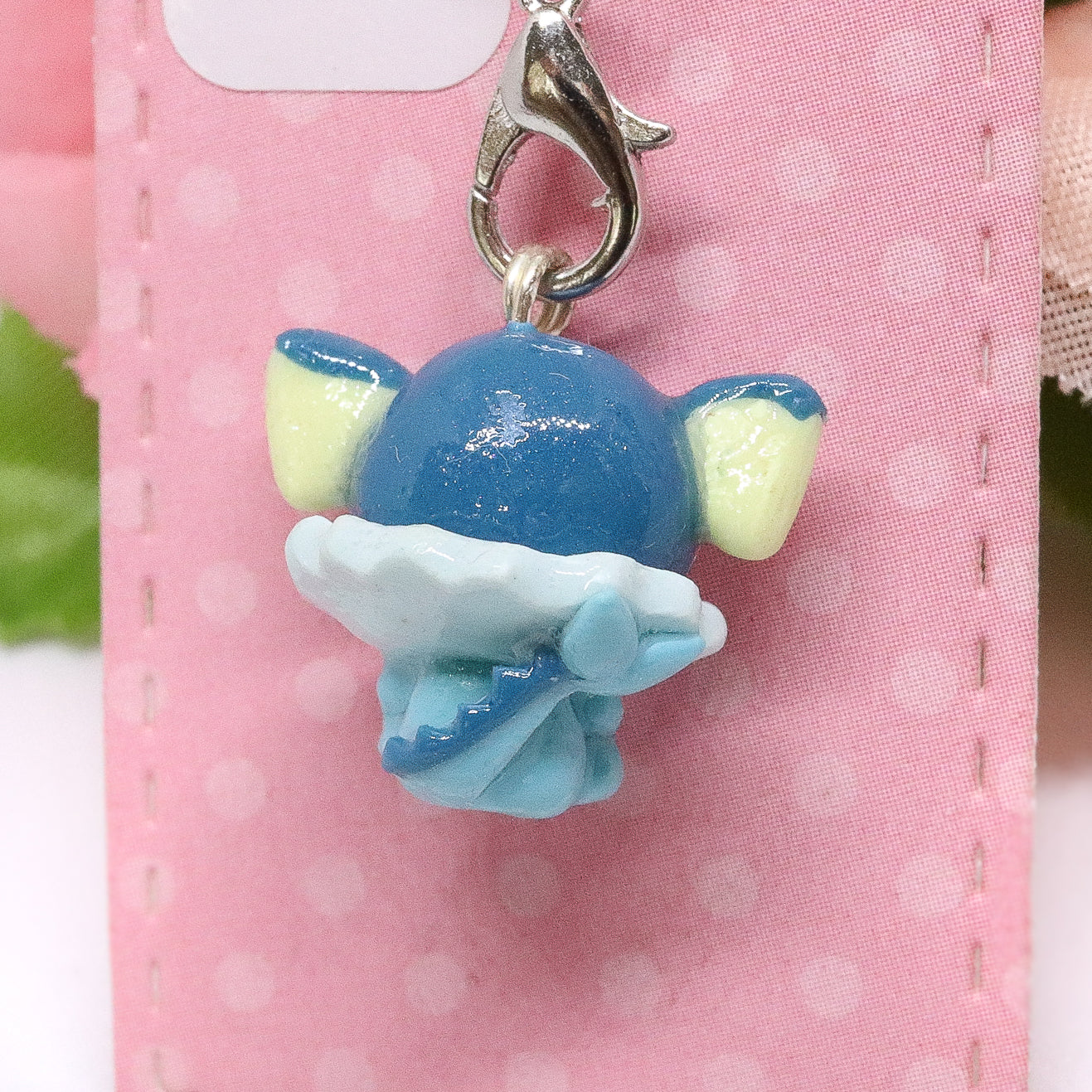 Vaporeon Inspired Pokemon Polymer Clay Charm