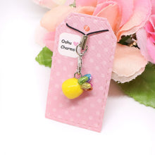 Load image into Gallery viewer, Pineapple with Rainbow Glitter Leaves Polymer Clay Charm
