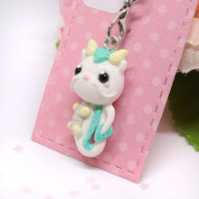 Load image into Gallery viewer, Haku White Dragon Polymer Clay Charm
