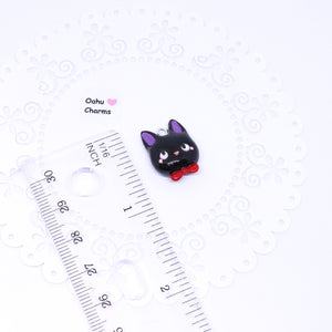Black Delivery Cat Polymer Clay Charm