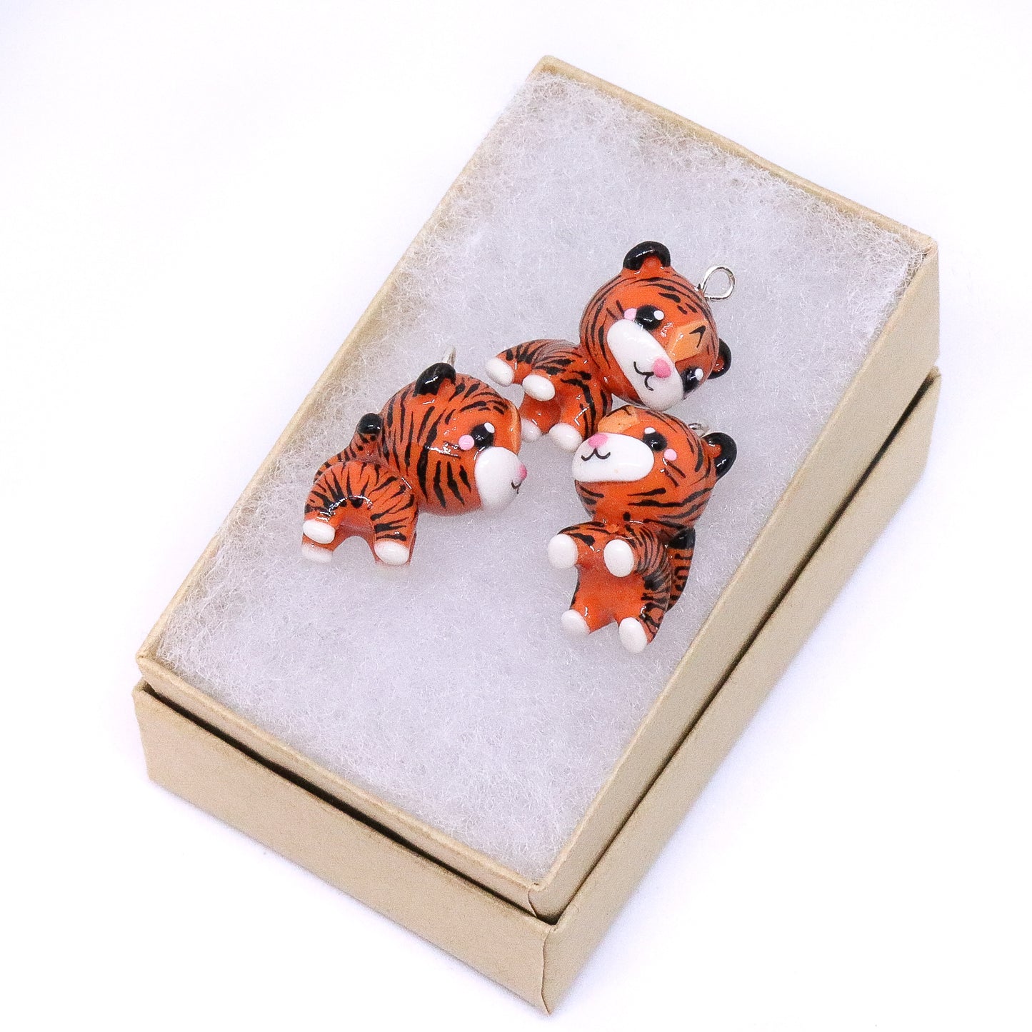 Tiger Polymer Clay Charm