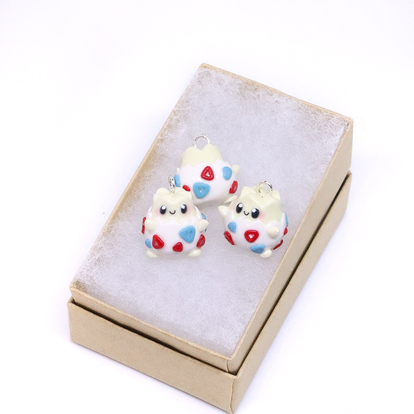 Togepi Inspired Egg Polymer Clay Charm