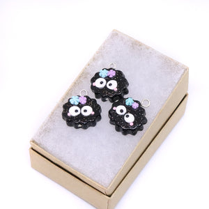 Soot Ball Polymer Clay Charm