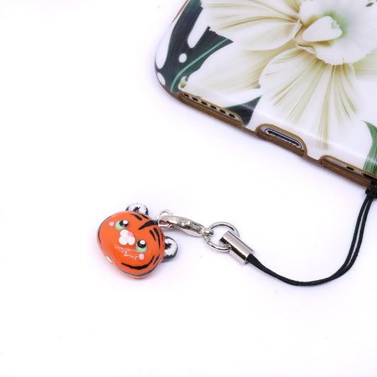 Tiger Head Polymer Clay Charm