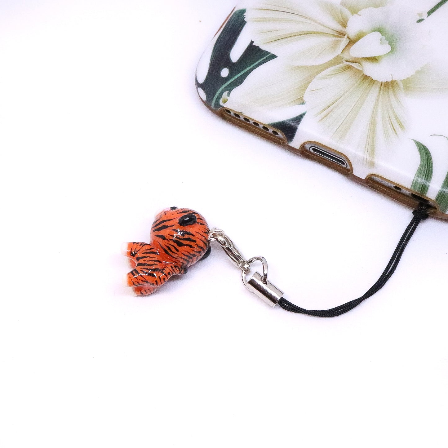 Tiger Polymer Clay Charm