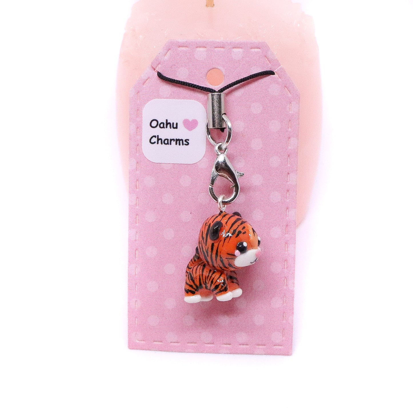 Tiger Polymer Clay Charm