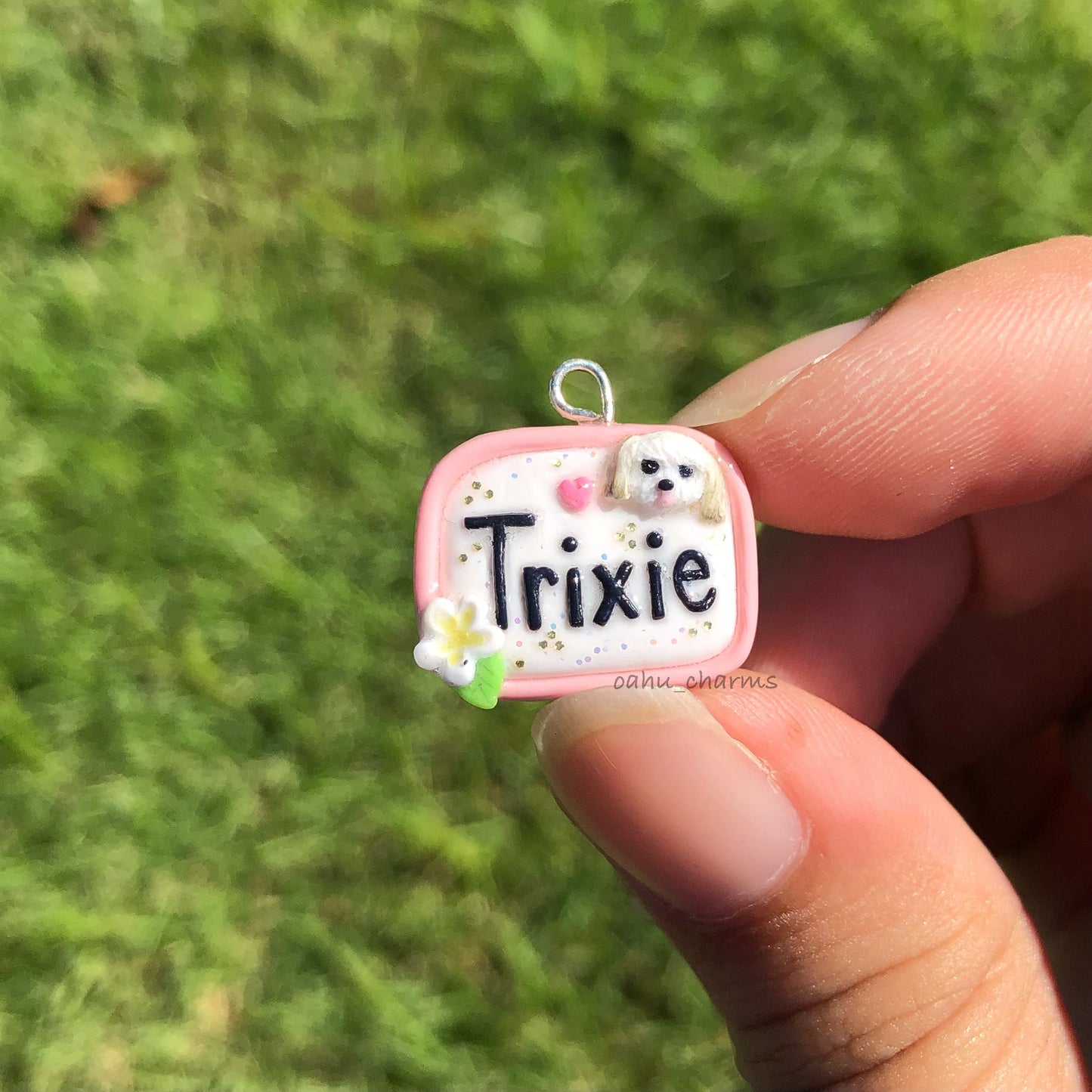 Custom Nametag Polymer Clay Charm